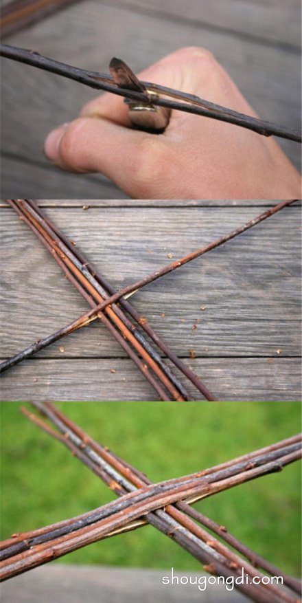 藤条编织篮子的教程 藤编篮子手工制作步骤 -  www.shougongdi.com