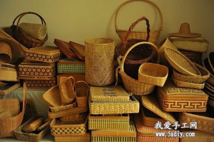 DIY漂亮的传统手工藤编篮教程图解